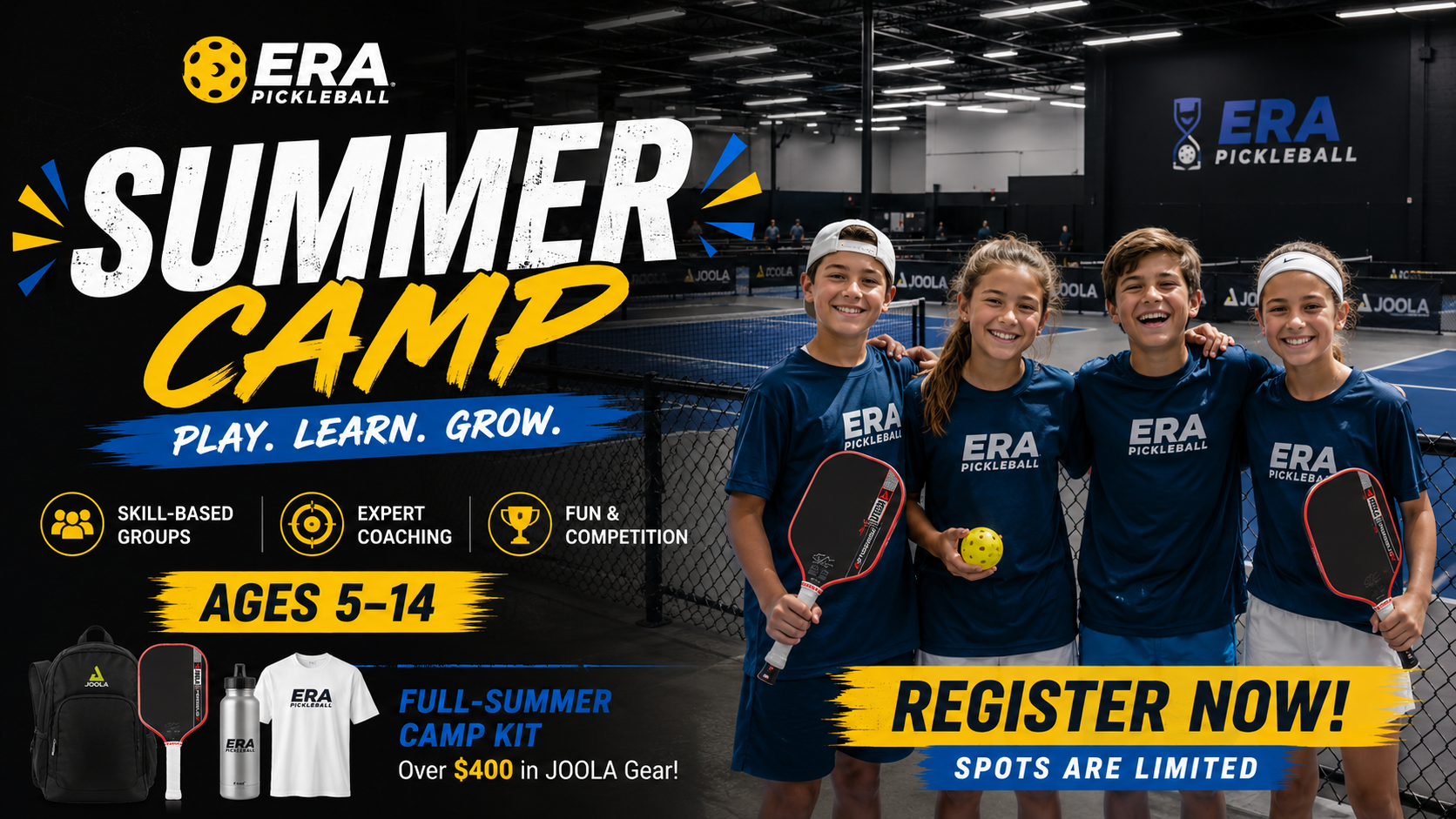 ERA Pickleball Summer Camp — Ages 5 to 14
